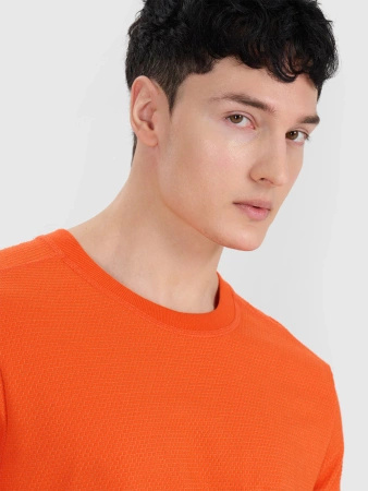 Longsleeve oversize gładki męski 4F 4FRSS25TLONM518-70S