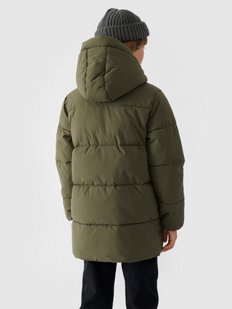 Płaszcz puchowy z wypełnieniem syntetycznym chłopięcy 4F Junior 4FJWAW24TDJAM464-43S