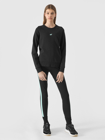 Bluza z bawełną organiczną nierozpinana bez kaptura dziewczęca 4F Junior