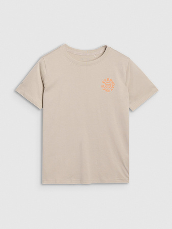 T-shirt oversize z nadrukiem damski 4F 4FWSS25TTSHF1994-83S