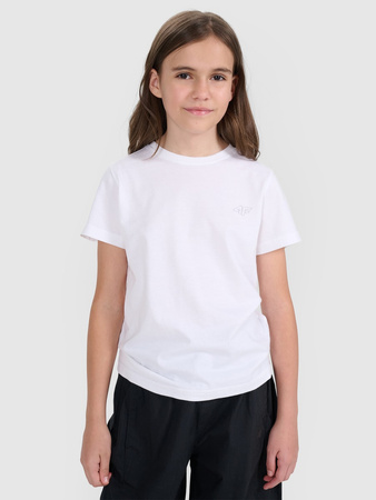 T-shirt regular gładki (ZESTAW 2 szt.) dziecięcy 4F 4FJRAW25TTSHU3157-93S