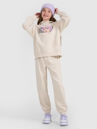 Spodnie dresowe joggery dziewczęce 4F 4FJRAW25TTROF1473-54S