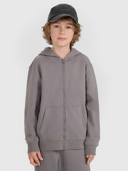 Bluza dresowa rozpinana z kapturem chłopięca 4F 4FJRAW25TSWSM2488-22S