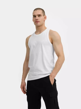 Tank top regular gładki męski 4F