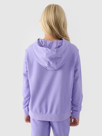 Bluza dresowa nierozpinana z kapturem dziewczęca 4F Junior 4FJWMM00TSWSF1316-32S