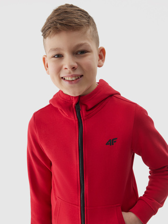 Bluza dresowa z kapturem na zamek chłopięca 4F Junior