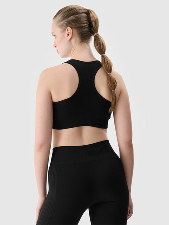 Biustonosz treningowy bezszwowy z niskim wsparciem damski 4F 4FRSS24USBAF139-20S