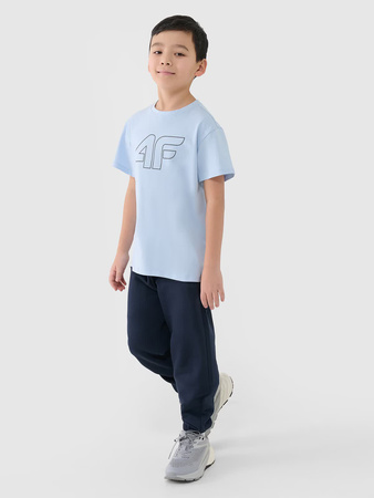 T-shirt chłopięcy oversize z nadrukiem 4F 4FJWSS25TTSHM2325-33S