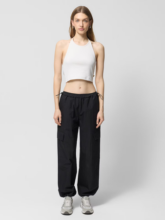 Spodnie tkaninowe parachute damskie Outhorn OTHWSS24TTROF727-20S