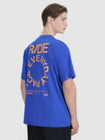 T-shirt oversize z nadrukiem męski 4F 4FWSS25TTSHM1979-36S