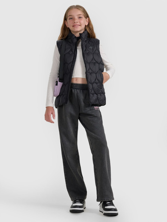 Bezrękawnik puchowy z wypełnieniem syntetycznym dziewczęcy 4F 4FJRAW25TVJAF323-20S