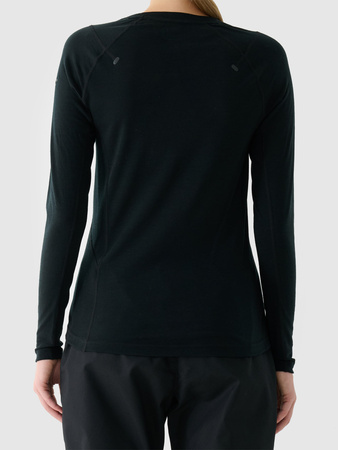 Longsleeve trekkingowy szybkoschnący z wełną merino damski 4F 4FWAW25TFLOF433-20S
