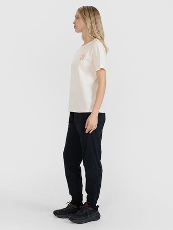 T-shirt oversize z nadrukiem damski 4F 4FWSS25TTSHF1994-11S