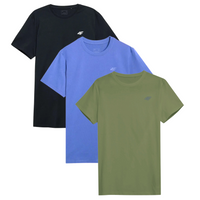 T-shirt męski (ZESTAW KOSZULEK 3 SZT.) 4F 4FWSS25TTSHM3956-94S