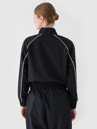 Kurtka przejściowa cropped ze stójką damska 4F 4FRSS24TTJAF0886-20S