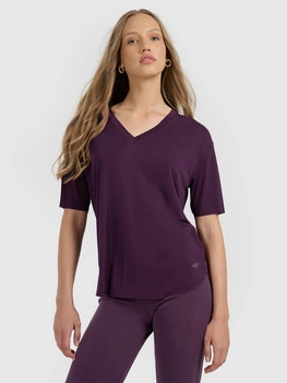 T-shirt oversize z modalem damski 4F 4FRAW25TTSHF3283-50S