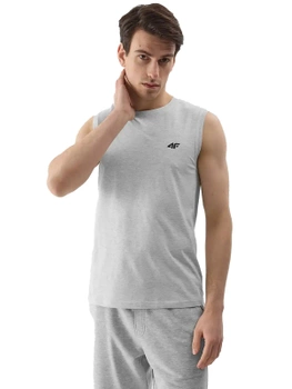 Tank top regular gładki męski 4F