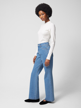 Jeansy flare z rozszerzanymi nogawkami damskie Outhorn OTHWSS24TTROF726-33S