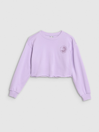 Bluza dresowa nierozpinana bez kaptura dziewczęca 4F 4FJWSS25TSWSF1504-52S