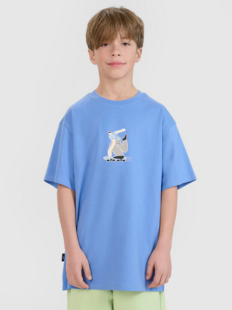 Chłopięcy t-shirt z nadrukiem 4F 4FJRSS25TTSHM2641-33S