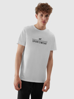 T-shirt regular z nadrukiem męski 4F