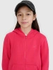 Bluza dziewczęca dresowa rozpinana z kapturem 4F 4FJWSS25TSWSF1706-55S