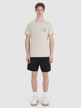 T-shirt regular z nadrukiem męski 4F 4FWSS25TTSHM1980-83S