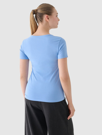 T-shirt slim z nadrukiem damski 4F 4FWMM00TTSHF1846-32S