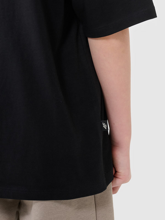 T-shirt oversize z napisem chłopięcy 4F 4FJWSS25TTSHM2184-20S
