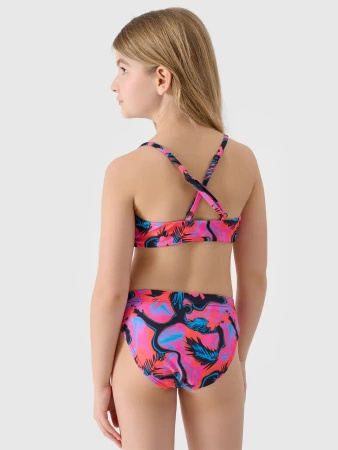 Dziewczęcy strój kąpielowy dwuczęściowy 4F JUNIOR 4FJWSS25UBKSF046-90A