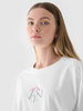T-shirt oversize z nadrukiem damski 4F 4FRAW24TTSHF2582-10S