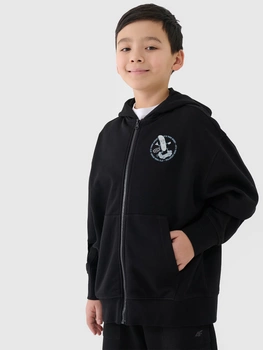 Bluza dresowa rozpinana z kapturem chłopięca 4F 4FJRSS25TSWSM2042-20S