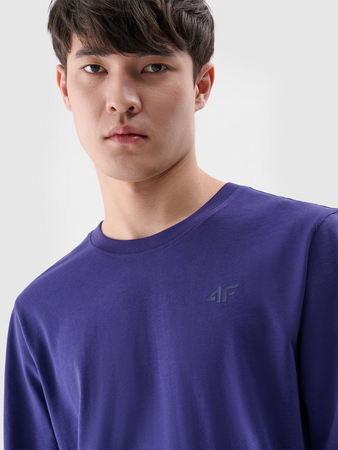 Longsleeve regular gładki męski 4F 4FWMM00TLONM432-31S