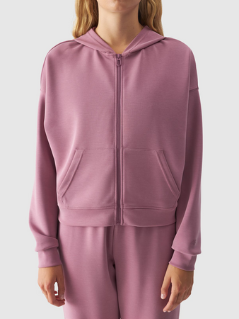 Bluza dresowa rozpinana z modalem damska 4F 4FWAW24TSWSF1341-53S