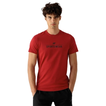 T-shirt regular z nadrukiem męski 4F