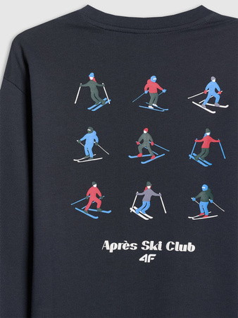 Longsleeve regular z nadrukiem chłopięcy 4F 4FJRAW25TLONM587-31S