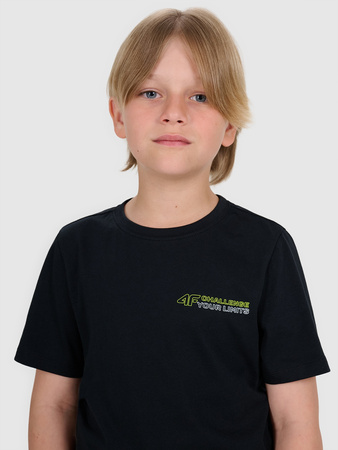 T-shirt regular z nadrukiem chłopięcy 4F 4FJWAW25TTSHM2415-20S