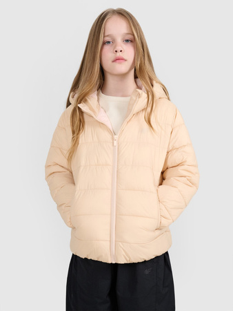 Kurtka puchowa z wypełnieniem syntetycznym dziewczęca 4F 4FJRAW25TDJAF0816-83S