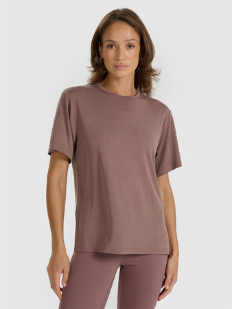 T-shirt oversize z modalem damski 4F 4FRAW25TTSHF3408-82S