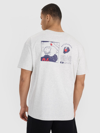 T-shirt oversize z nadrukiem męski 4F 4FRSS25TTSHM2981-27M