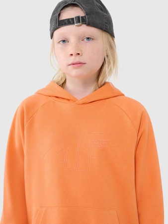 Bluza chłopięca dresowa nierozpinana z kapturem 4F 4FJWSS25TSWSM1712-70S