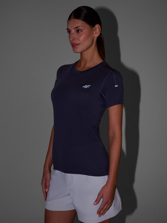 Koszulka trekkingowa z wełną Merino damska 4F 4FWSS25TFTSF1269-22S