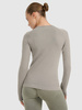 Longsleeve slim do jogi i pilatesu szybkoschnący damski 4F 4FWAW25TFLOF429-41A