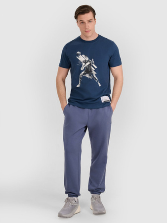 T-shirt regular z nadrukiem siatkarskim męski 4F 4FRAW25TTSHM3237-46S