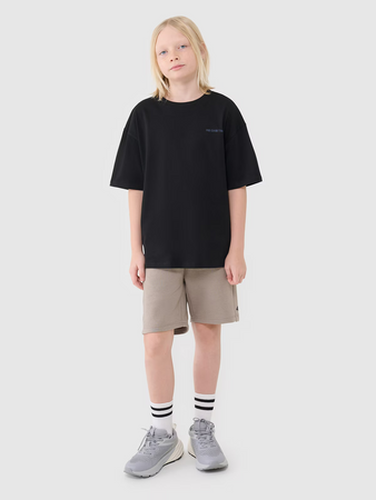 T-shirt oversize z napisem chłopięcy 4F 4FJWSS25TTSHM2184-20S