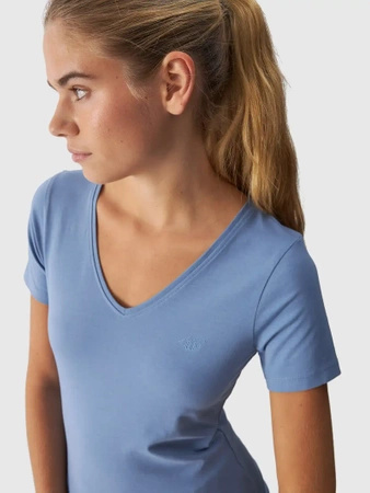 T-shirt damski gładki 4F 4FWAW24TTSHF1649-32S