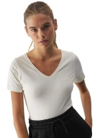 T-shirt damski gładki 4F 4FWAW24TTSHF1649-12S