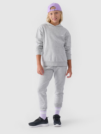 Bluza dresowa nierozpinana z kapturem dziewczęca 4F Junior 4FJWMM00TSWSF1316-27M