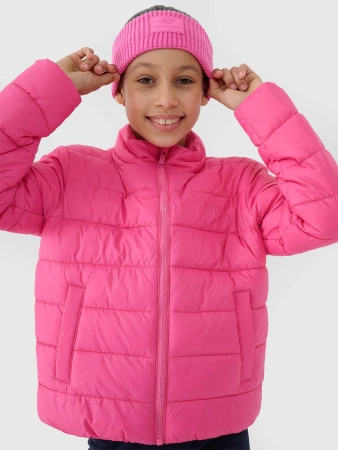Kurtka dziewczęca puchowa z wypełnieniem syntetycznym 4F 4FJWSS25TDJAF515-54S