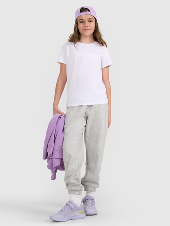 T-shirt regular gładki dziewczęcy 4F 4FJRMM00TTSHF3231-10S